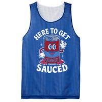 Funny Cranberry Sauce Quote Thanksgiving Here To Get Sauced Gift Mesh Reversible Basketball Jersey Tank