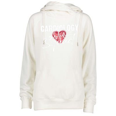 Funny Cardiology Squad Gift For Cardiovascular Technologists Cute Gift Womens Funnel Neck Pullover Hood