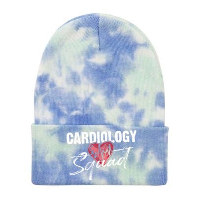 Funny Cardiology Squad Gift For Cardiovascular Technologists Cute Gift Tie Dye 12in Knit Beanie