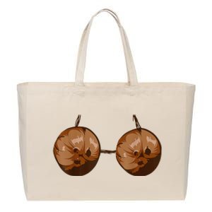 Funny Coconut Summer Coconuts Bra Funny Halloween Summer Cotton Canvas Jumbo Tote