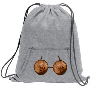 Funny Coconut Summer Coconuts Bra Funny Halloween Summer Sweatshirt Cinch Pack Bag