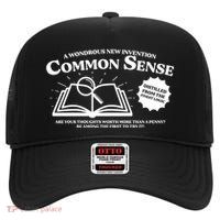 Funny Common Sense Advertisement High Crown Mesh Back Trucker Hat
