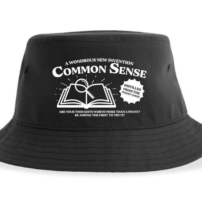 Funny Common Sense Advertisement Sustainable Bucket Hat