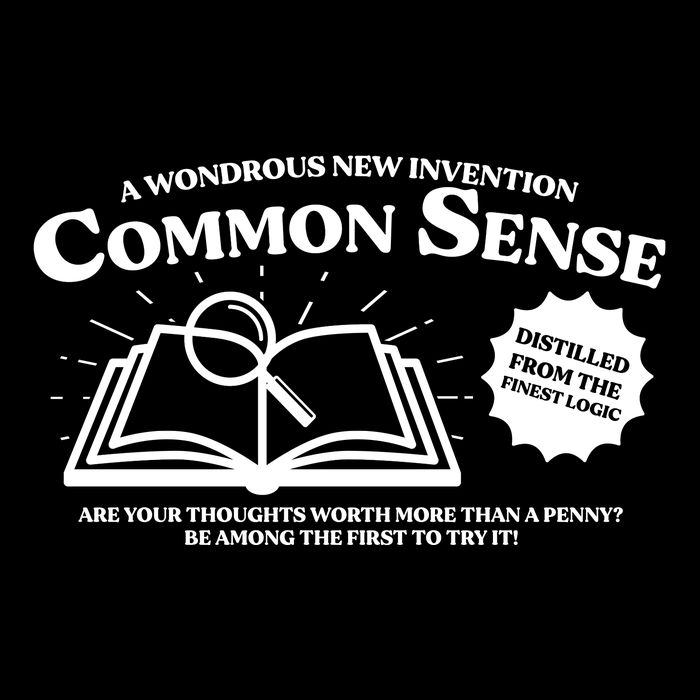Funny Common Sense Advertisement 7-Panel Snapback Hat