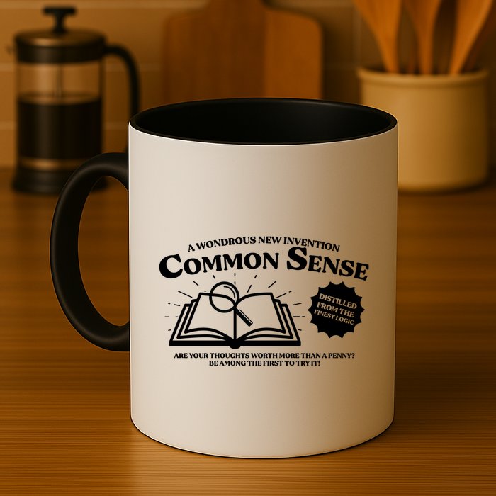 Funny Common Sense Advertisement Mug