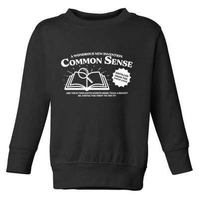 Funny Common Sense Advertisement Toddler Sweatshirt