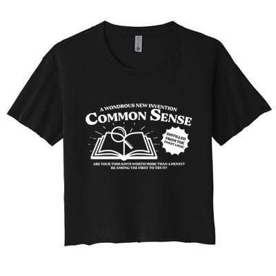 Funny Common Sense Advertisement Crop Top