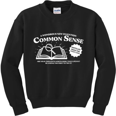 Funny Common Sense Advertisement Kids Sweatshirt