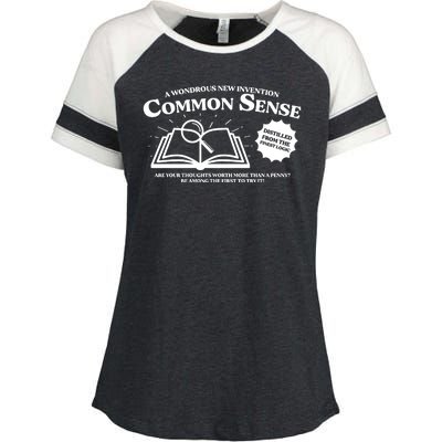 Funny Common Sense Advertisement Enza Ladies Jersey Colorblock Tee