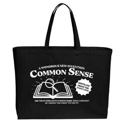 Funny Common Sense Advertisement Cotton Canvas Jumbo Tote