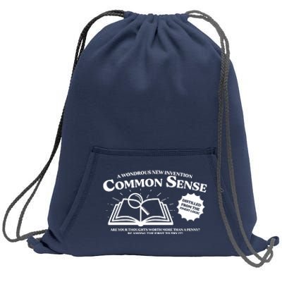 Funny Common Sense Advertisement Sweatshirt Cinch Pack Bag