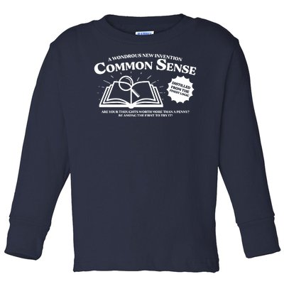 Funny Common Sense Advertisement Toddler Long Sleeve Shirt