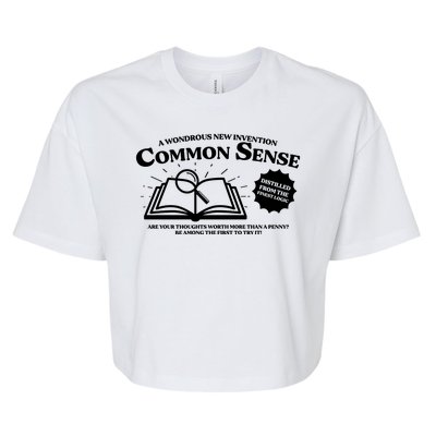 Funny Common Sense Advertisement Bella+Canvas Jersey Crop Tee