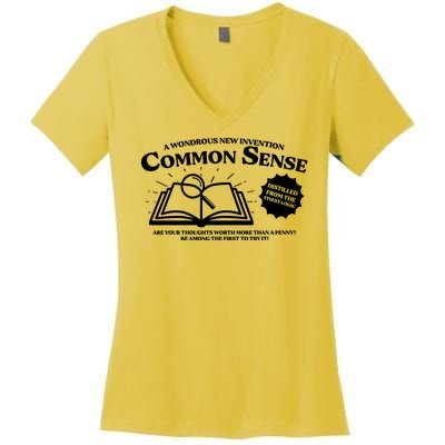 Funny Common Sense Advertisement Women's V-Neck T-Shirt