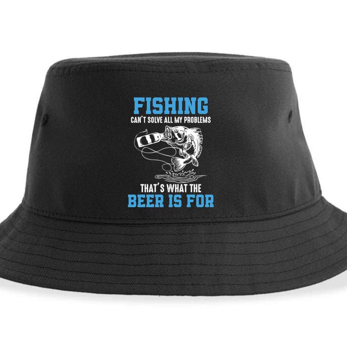 Fishing Can't Solve All My Problems Gift For The Fisherman Father's Day Sustainable Bucket Hat