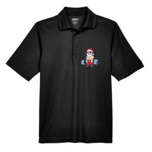 Fitness Christmas Santa Deadlift Gym Xmas  Men's Origin Performance Pique Polo