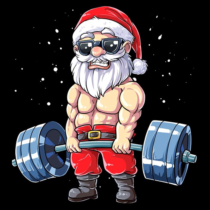Fitness Christmas Santa Deadlift Gym Xmas  Backpack