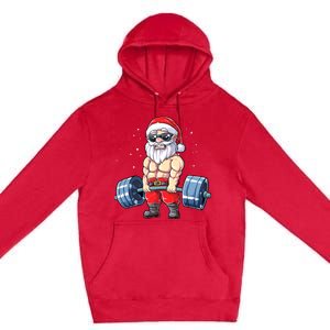 Fitness Christmas Santa Deadlift Gym Xmas  Premium Pullover Hoodie