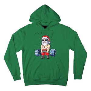 Fitness Christmas Santa Deadlift Gym Xmas  Hoodie