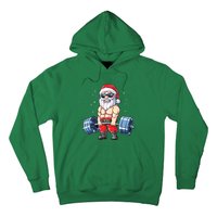 Fitness Christmas Santa Deadlift Gym Xmas  Hoodie