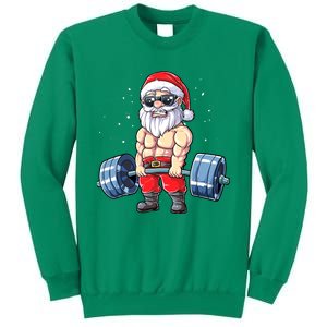 Fitness Christmas Santa Deadlift Gym Xmas  Sweatshirt