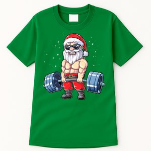 Fitness Christmas Santa Deadlift Gym Xmas  Tall T-Shirt