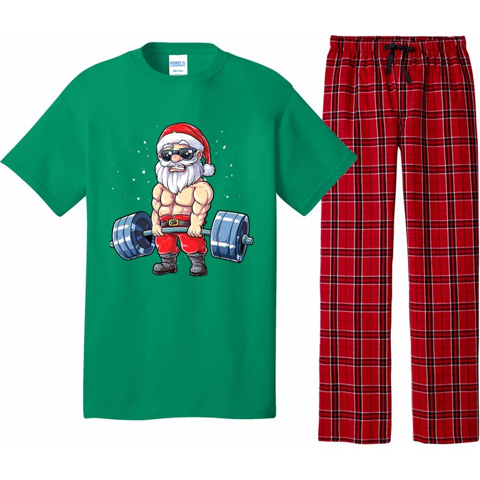 Fitness Christmas Santa Deadlift Gym Xmas  Pajama Set