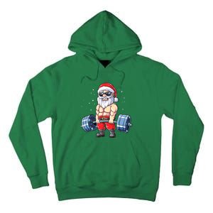 Fitness Christmas Santa Deadlift Gym Xmas  Tall Hoodie