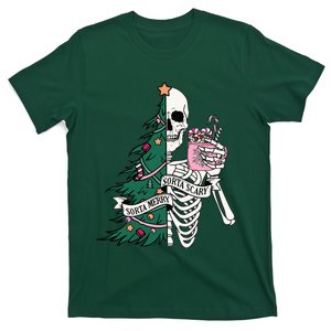 Funny Christmas Sorta Merry Sorta Scary Skeleton Xmas Tree T-Shirt