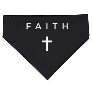 Faith Cross Subtle Christian Minimalist Religious Faith USA-Made Doggie Bandana