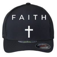 Faith Cross Subtle Christian Minimalist Religious Faith Flexfit Unipanel Trucker Cap