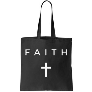 Faith Cross Subtle Christian Minimalist Religious Faith Tote Bag