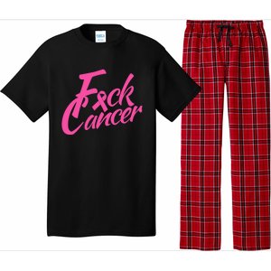 Fck Cancer Survivor Fighter Cancer Awareness Cute Gift Pajama Set