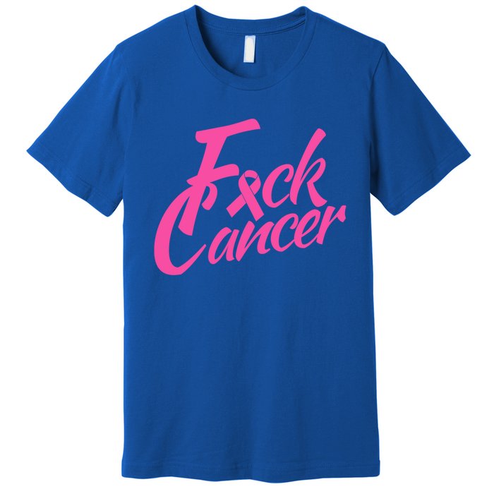 Fck Cancer Survivor Fighter Cancer Awareness Cute Gift Premium T-Shirt