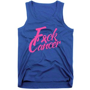 Fck Cancer Survivor Fighter Cancer Awareness Cute Gift Tank Top