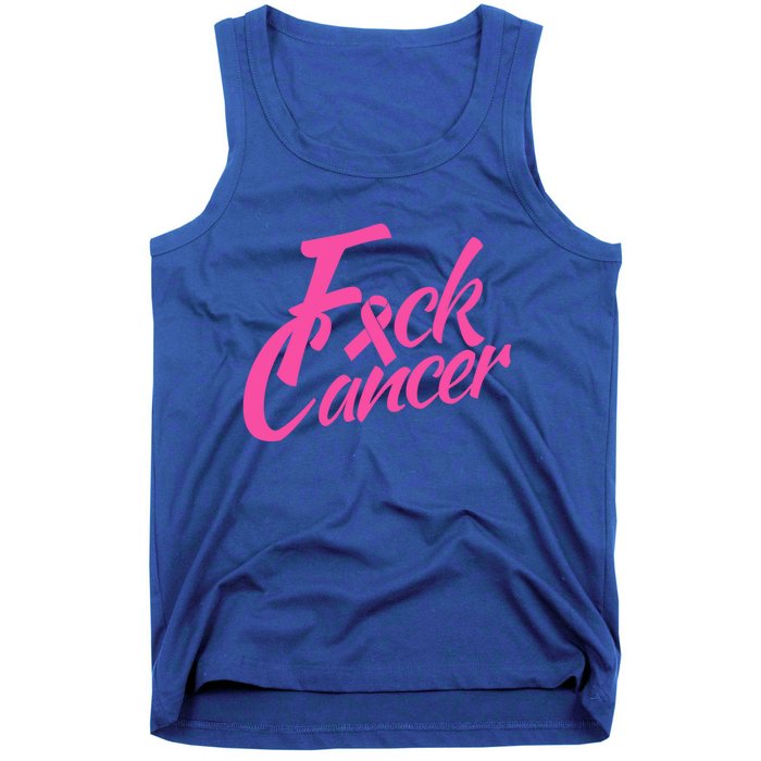 Fck Cancer Survivor Fighter Cancer Awareness Cute Gift Tank Top