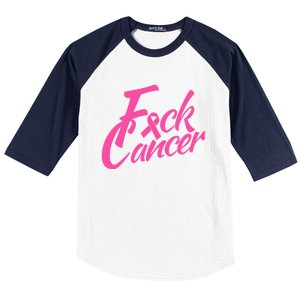 Fck Cancer Survivor Fighter Cancer Awareness Cute Gift Baseball Sleeve Shirt