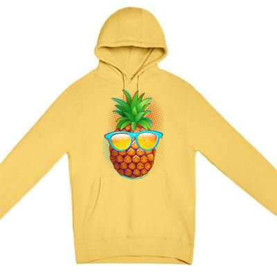 Funny Cool Summertime Pineapple Premium Pullover Hoodie