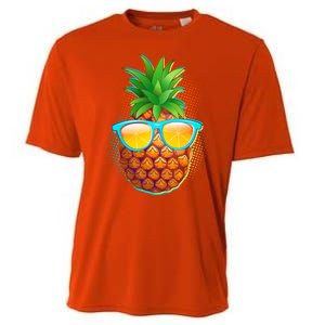 Funny Cool Summertime Pineapple Cooling Performance Crew T-Shirt