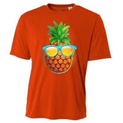 Funny Cool Summertime Pineapple Cooling Performance Crew T-Shirt