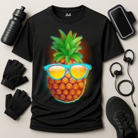 Funny Cool Summertime Pineapple Cooling Performance Crew T-Shirt
