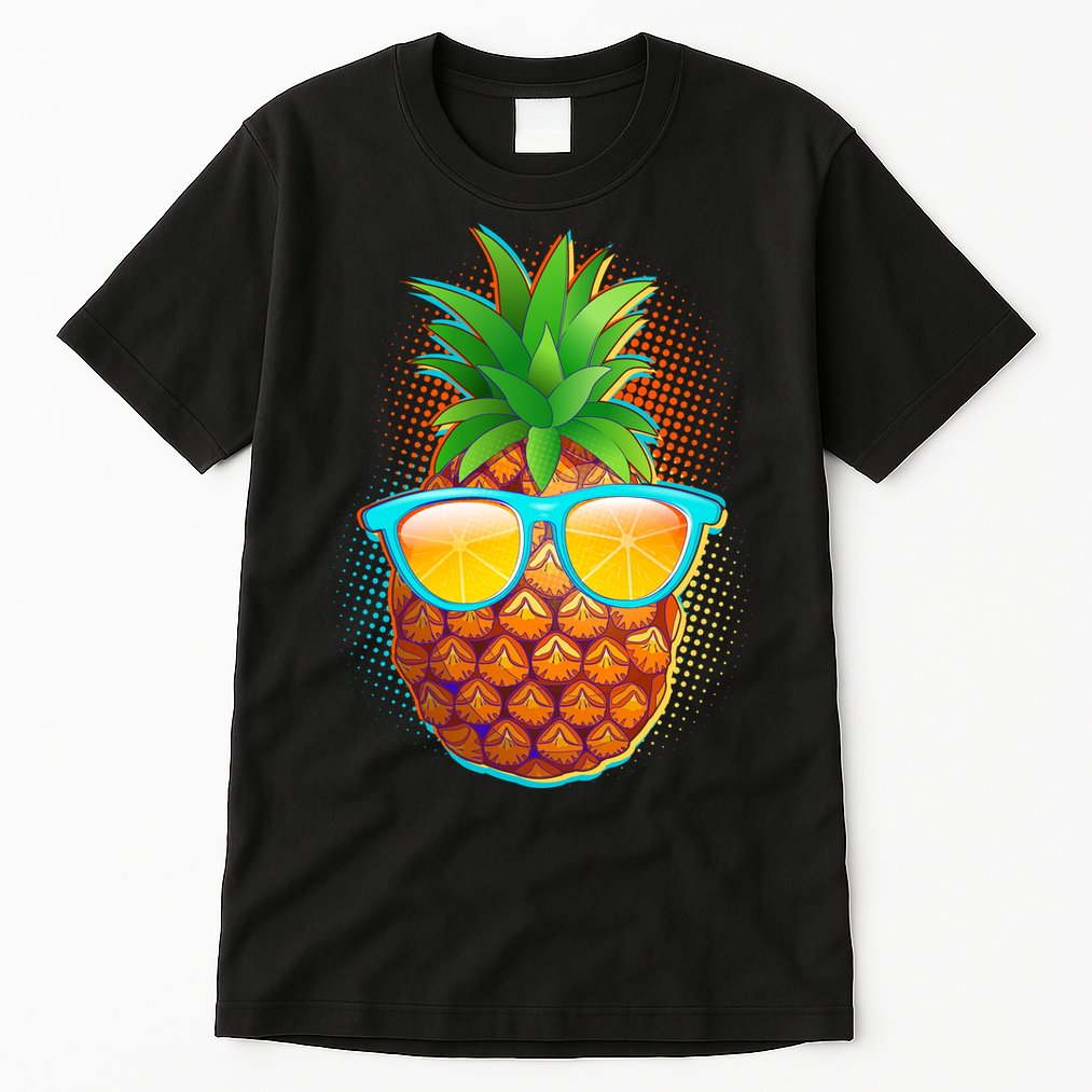 Funny Cool Summertime Pineapple Tall T-Shirt