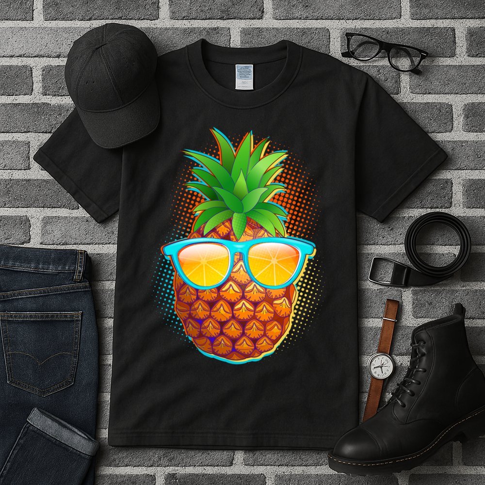 Funny Cool Summertime Pineapple Tall T-Shirt