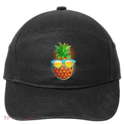 Funny Cool Summertime Pineapple 7-Panel Snapback Hat