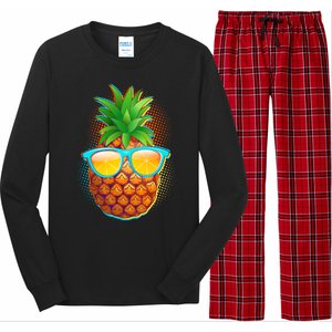 Funny Cool Summertime Pineapple Long Sleeve Pajama Set