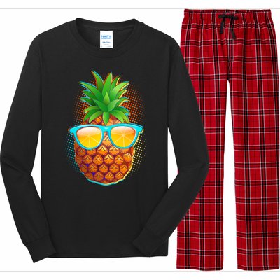 Funny Cool Summertime Pineapple Long Sleeve Pajama Set