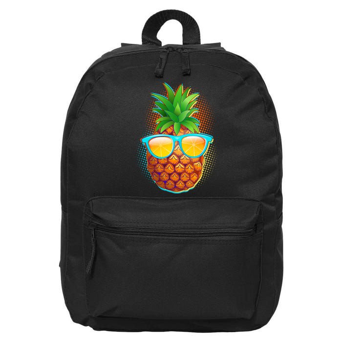 Funny Cool Summertime Pineapple 16 in Basic Backpack