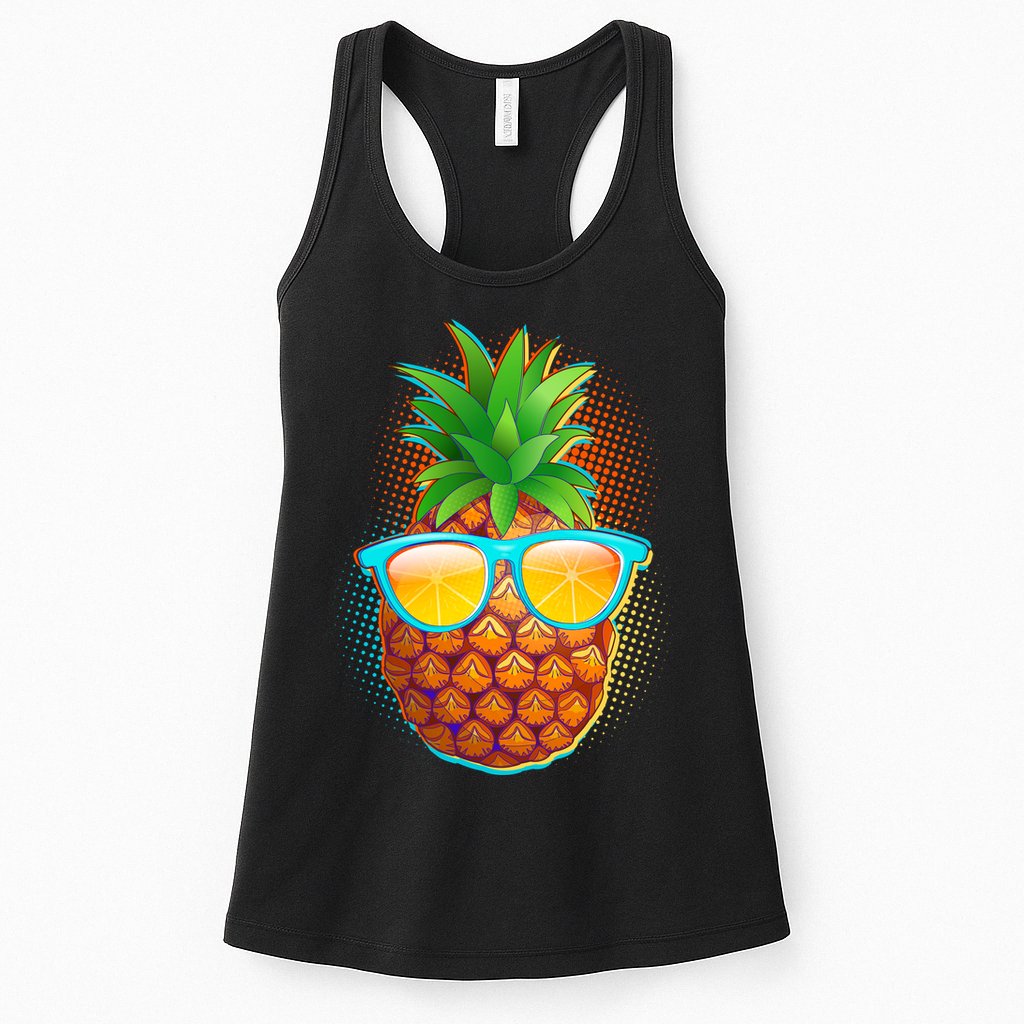 Funny Cool Summertime Pineapple Womens Tank Top