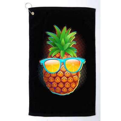 Funny Cool Summertime Pineapple Platinum Collection Golf Towel