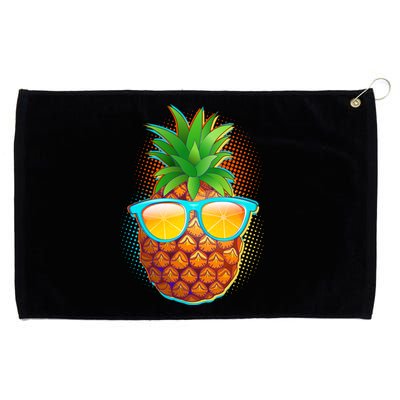 Funny Cool Summertime Pineapple Grommeted Golf Towel